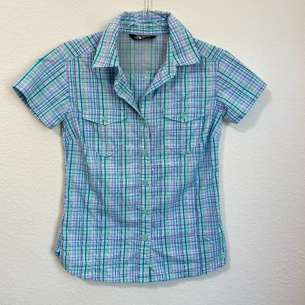 The North Face Taggart Shirt Women’s XS Plaid Short Sleeve Hiking
